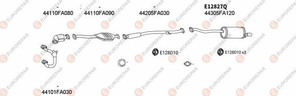 EUROREPAR EXH103636 - Система випуску ОГ autocars.com.ua