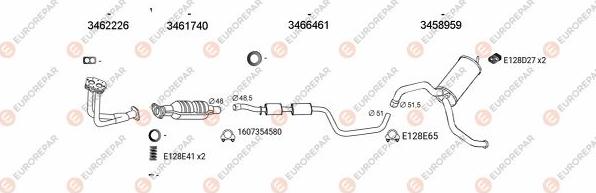 EUROREPAR EXH103649 - Система випуску ОГ autocars.com.ua