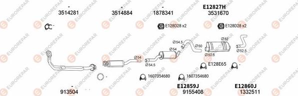 EUROREPAR EXH103670 - Система випуску ОГ autocars.com.ua
