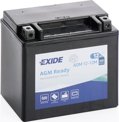 Exide AGM12-12M - Стартерна акумуляторна батарея, АКБ autocars.com.ua