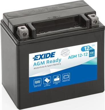Exide AGM12-12 - Стартерная аккумуляторная батарея, АКБ autodnr.net