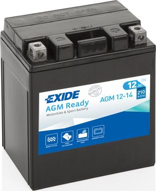 Exide AGM12-14 - Стартерна акумуляторна батарея, АКБ autocars.com.ua