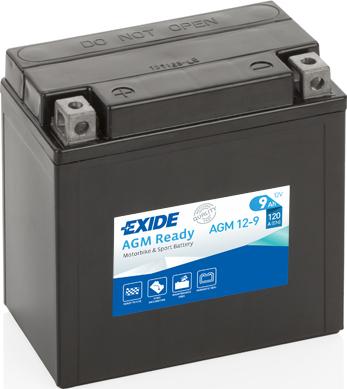 Exide AGM12-9 - Стартерна акумуляторна батарея, АКБ autocars.com.ua