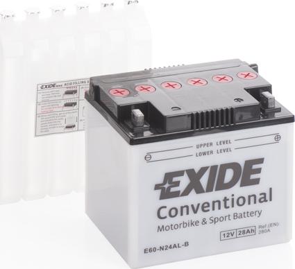 Exide E60-N24AL-B - Стартерная аккумуляторная батарея, АКБ avtokuzovplus.com.ua