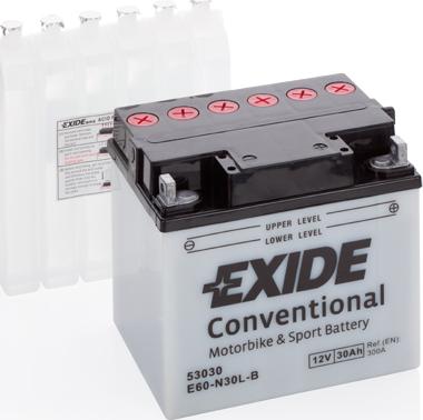 Exide E60-N30L-B - Стартерна акумуляторна батарея, АКБ autocars.com.ua