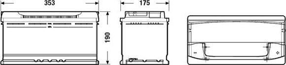 Exide EA1000 - 100 Ah-12V EXIDE PREMIUM Euro EA1000 autocars.com.ua