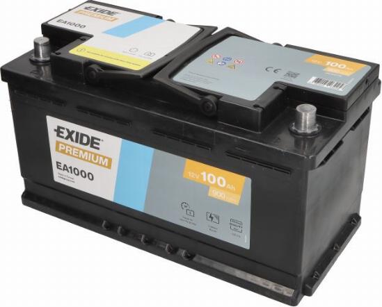 Exide EA1000 - Стартерна акумуляторна батарея, АКБ autocars.com.ua