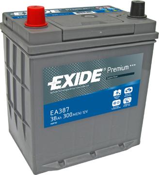 Exide EA387 - Стартерная аккумуляторная батарея, АКБ avtokuzovplus.com.ua