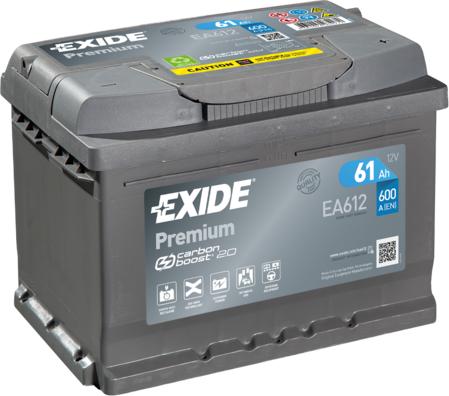 Exide EA612 - Стартерна акумуляторна батарея, АКБ autocars.com.ua