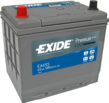 Exide EA655 - Стартерна акумуляторна батарея, АКБ autocars.com.ua