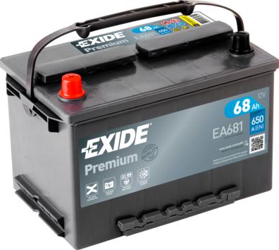 Exide _EA681 - Стартерна акумуляторна батарея, АКБ autocars.com.ua