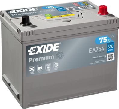 Exide EA754 - Стартерная аккумуляторная батарея, АКБ autodnr.net