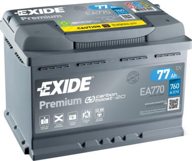 Exide EA770 - Стартерна акумуляторна батарея, АКБ autocars.com.ua