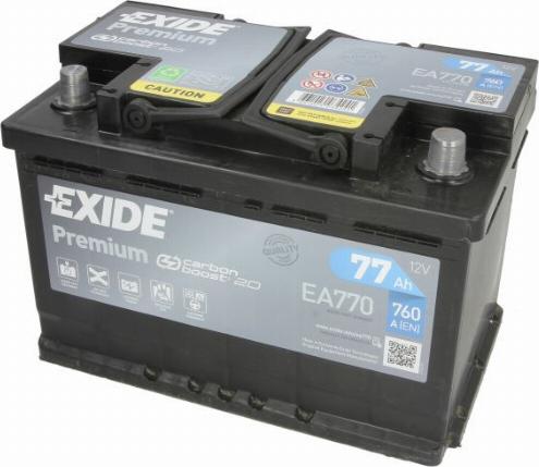 Exide EA770 - Стартерна акумуляторна батарея, АКБ autocars.com.ua