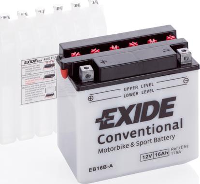 Exide EB16B-A - Стартерная аккумуляторная батарея, АКБ autodnr.net