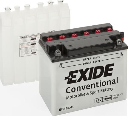Exide EB16L-B - Стартерна акумуляторна батарея, АКБ autocars.com.ua