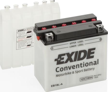 Exide EB18L-A - Стартерна акумуляторна батарея, АКБ autocars.com.ua