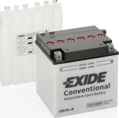 Exide EB30L-B - Стартерна акумуляторна батарея, АКБ autocars.com.ua