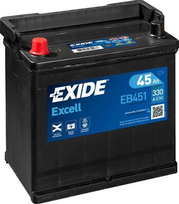 Exide EB451 - Стартерна акумуляторна батарея, АКБ autocars.com.ua