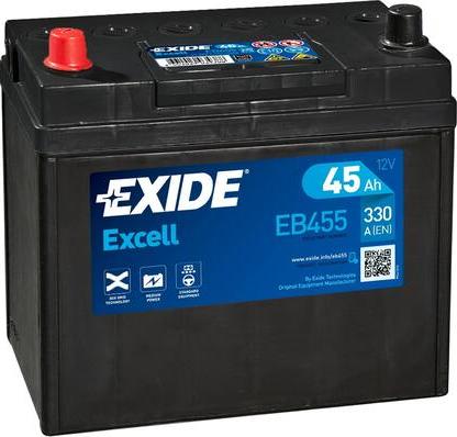 Exide EB455 - Стартерная аккумуляторная батарея, АКБ autodnr.net