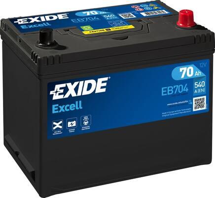 Exide EB704 - Стартерна акумуляторна батарея, АКБ autocars.com.ua