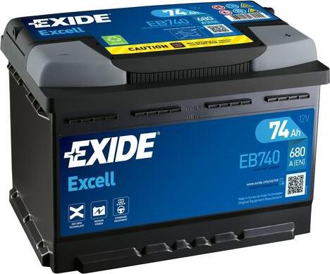 Exide EB740 - Стартерна акумуляторна батарея, АКБ autocars.com.ua