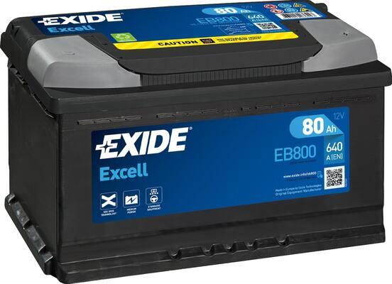 Exide EB800 - Стартерна акумуляторна батарея, АКБ autocars.com.ua