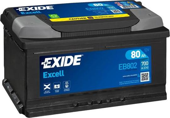 Exide EB802 - Стартерная аккумуляторная батарея, АКБ autodnr.net