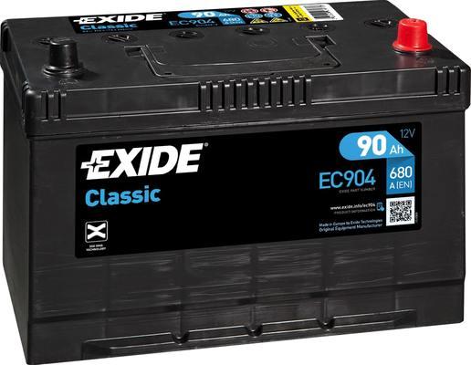 Exide EC904 - Стартерная аккумуляторная батарея, АКБ autodnr.net