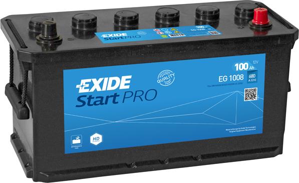 Exide EG1008 - Стартерная аккумуляторная батарея, АКБ avtokuzovplus.com.ua