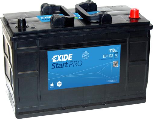 Exide EG1102 - Аккумулятор  110Ah-12v Exide Start PRO 345х175х240.R.EN750 autocars.com.ua