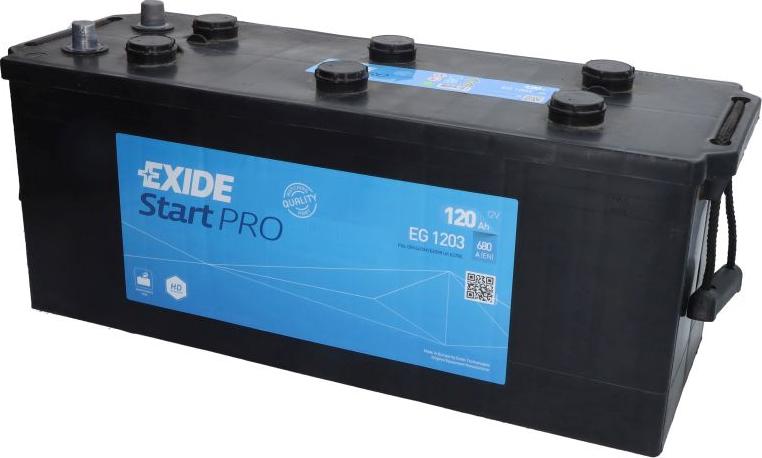 Exide EG1203 - Стартерна акумуляторна батарея, АКБ autocars.com.ua