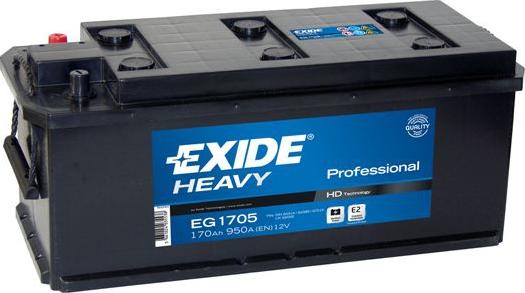 Exide EG1705 - Стартерная аккумуляторная батарея, АКБ autodnr.net