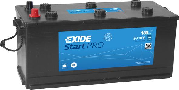 Exide EG1806 - Стартерная аккумуляторная батарея, АКБ autodnr.net