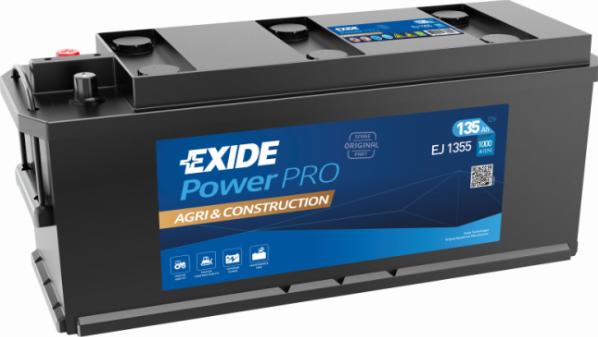 Exide EJ1355 - Стартерна акумуляторна батарея, АКБ autocars.com.ua