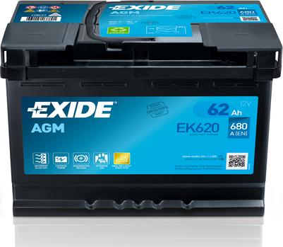 Exide EK620 - Стартерная аккумуляторная батарея, АКБ autodnr.net