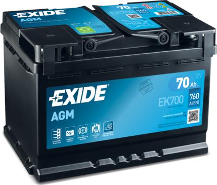 Exide EK700 - Стартерная аккумуляторная батарея, АКБ autodnr.net
