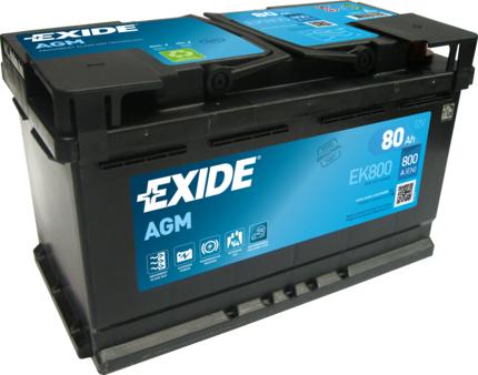 Exide EK800 - Стартерная аккумуляторная батарея, АКБ autodnr.net