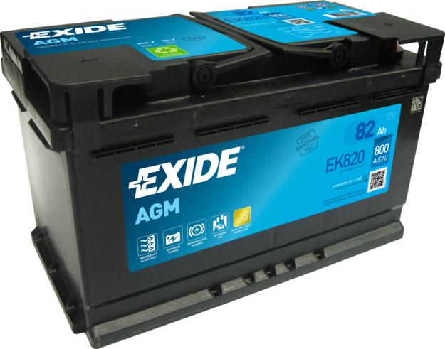 Exide EK820 - Стартерна акумуляторна батарея, АКБ autocars.com.ua