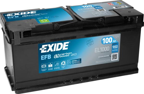 Exide EL1000 - Стартерная аккумуляторная батарея, АКБ avtokuzovplus.com.ua