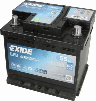 Exide EL550 - Стартерна акумуляторна батарея, АКБ autocars.com.ua