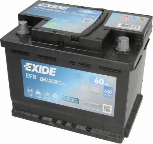 Exide EL600 - Стартерна акумуляторна батарея, АКБ autocars.com.ua