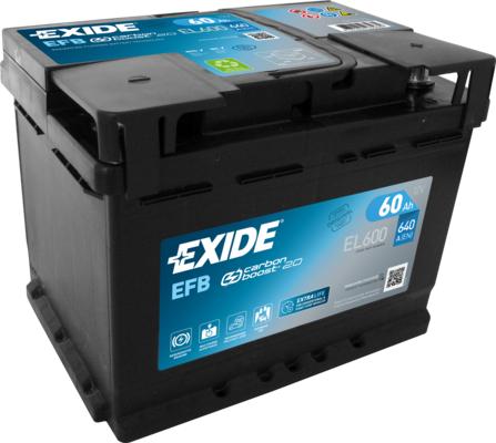 Exide EL600 - Стартерна акумуляторна батарея, АКБ autocars.com.ua