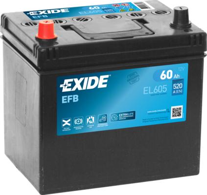 Exide EL605 - Стартерна акумуляторна батарея, АКБ autocars.com.ua