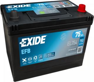 Exide EL754 - Стартерная аккумуляторная батарея, АКБ autodnr.net