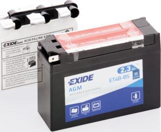 Exide ET4B-BS - Стартерна акумуляторна батарея, АКБ autocars.com.ua
