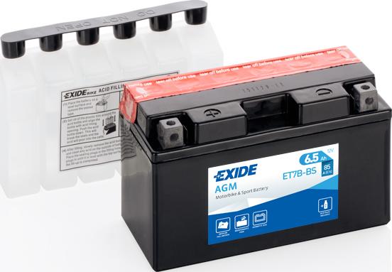Exide ET7B-BS - Стартерна акумуляторна батарея, АКБ autocars.com.ua