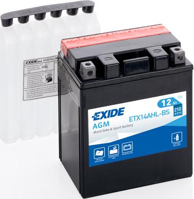 Exide ETX14AHL-BS - Стартерна акумуляторна батарея, АКБ autocars.com.ua