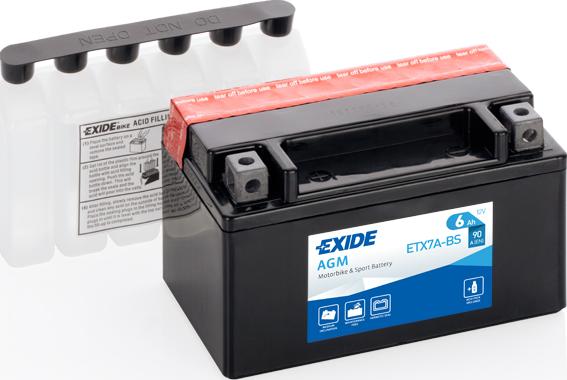 Exide ETX7A-BS - Стартерна акумуляторна батарея, АКБ autocars.com.ua