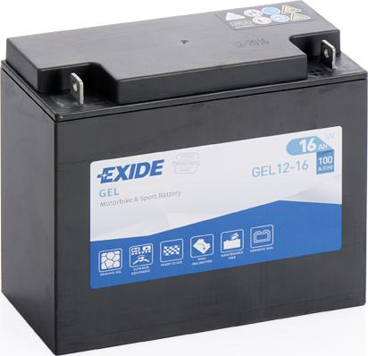 Exide GEL12-16  - Стартерна акумуляторна батарея, АКБ autocars.com.ua